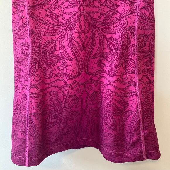 Athleta Harmonious Floral Workout Tank Top Pink Ombre W/ Shelf Bra Size XXS - Picture 3 of 7